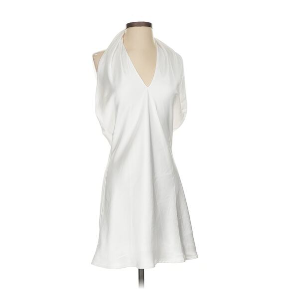 Show Me Your Mumu Jasmine Halter Mini Dress Ivory Luxe Satin XL - Picture 7 of 10
